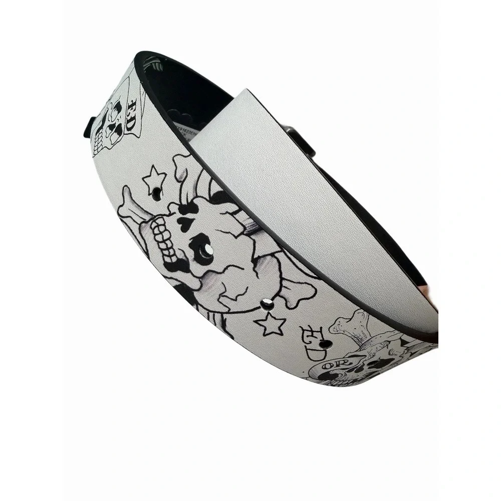 Ed Hardy Mens Skull Fish Reversible Belt Size 32 NWT